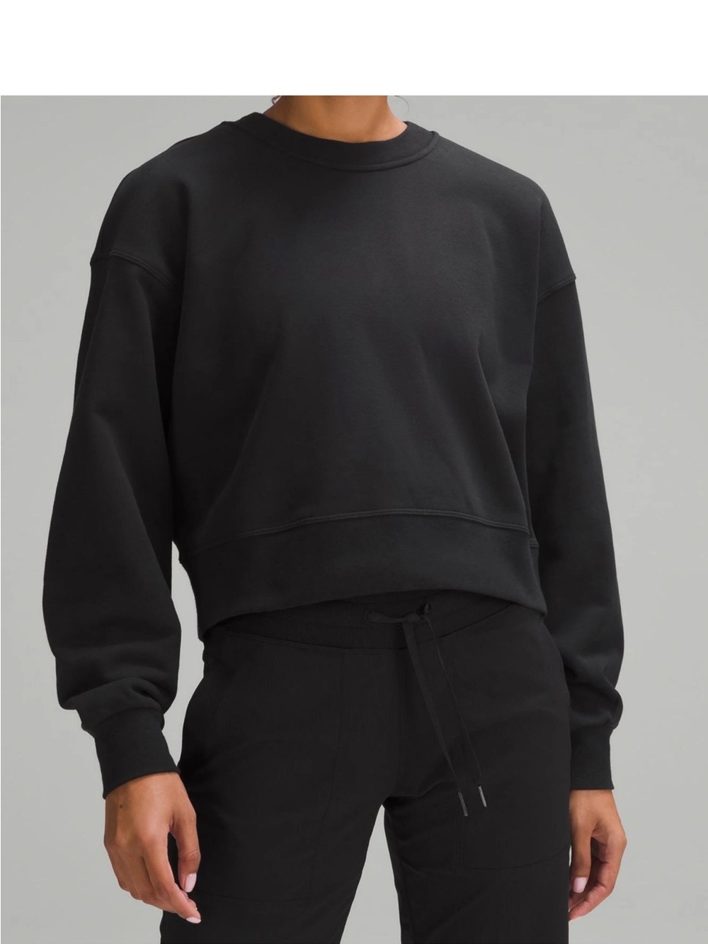 Perfectly Oversized Cropped Crew French Terry -
